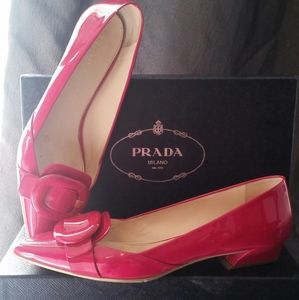 Prada pretty patent pink shoes